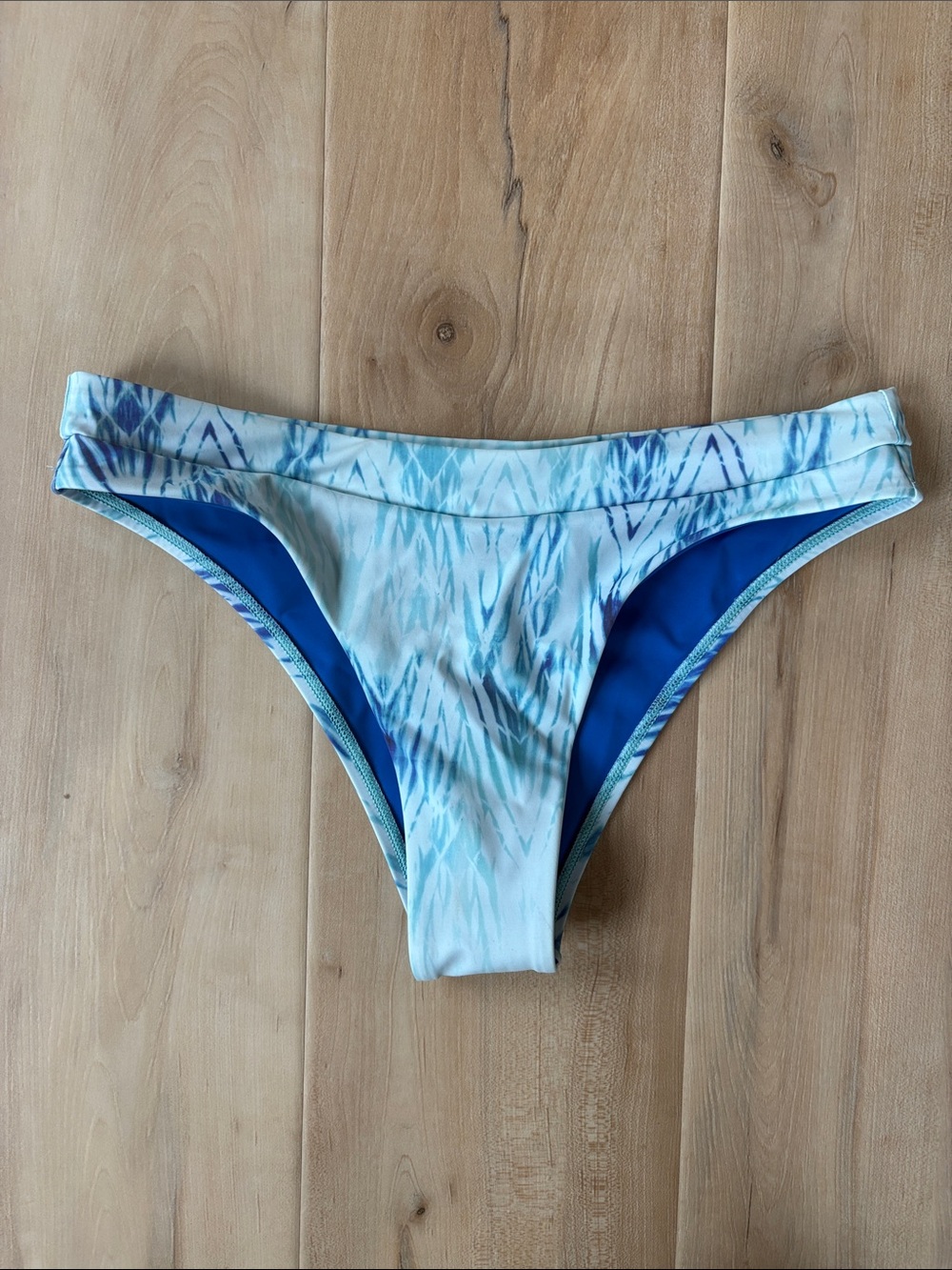 Jolyn Clothing Light Blue Patterned Bikini Bottom